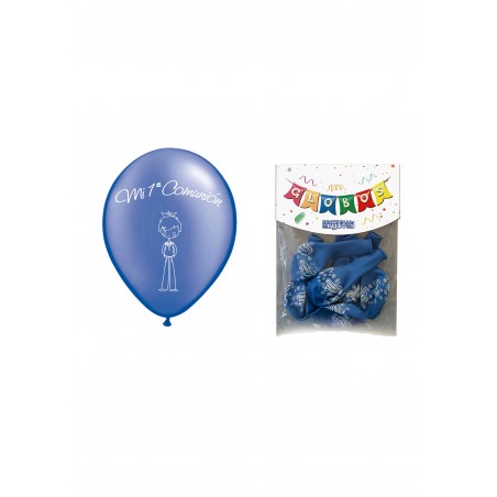 Blister 24 ballons de communion bleu