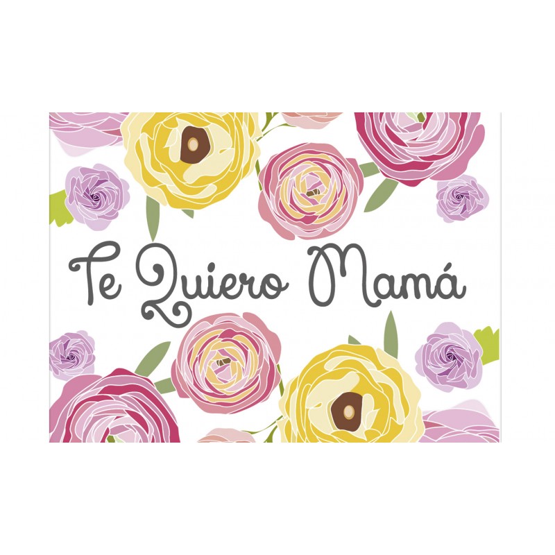 Mini carte roses je t aime maman