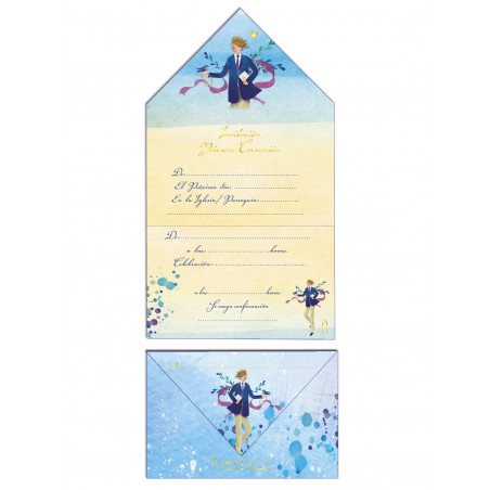 Blister 10 Invitation Sur Communion Garçon
