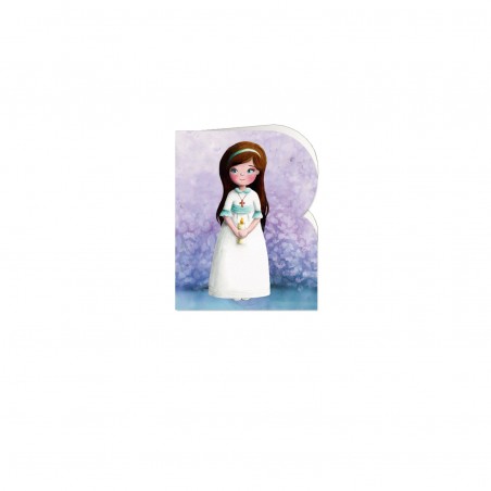 Paq.90 étiquettes découpées communion fille