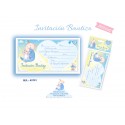Blister de 10 invitations de baptême garçon