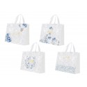 Petit sac horizontal fleurs bleues