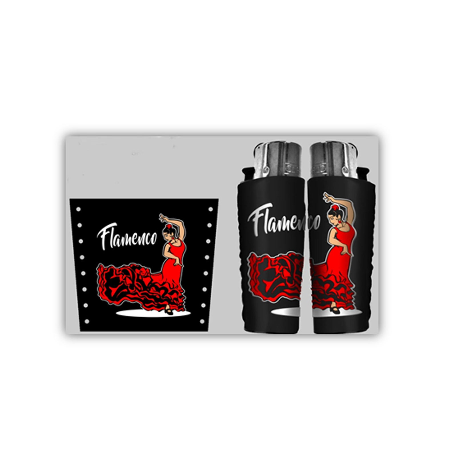 Briquet clipper + housse flamenco