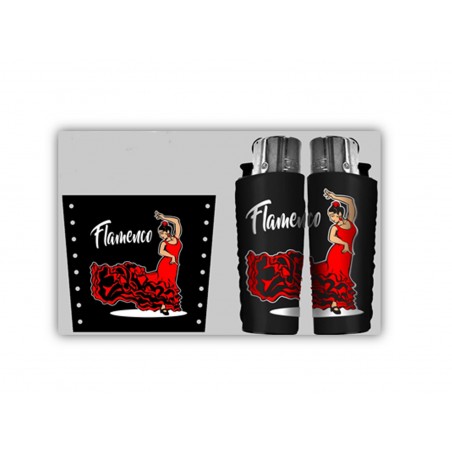 Briquet clipper + housse flamenco