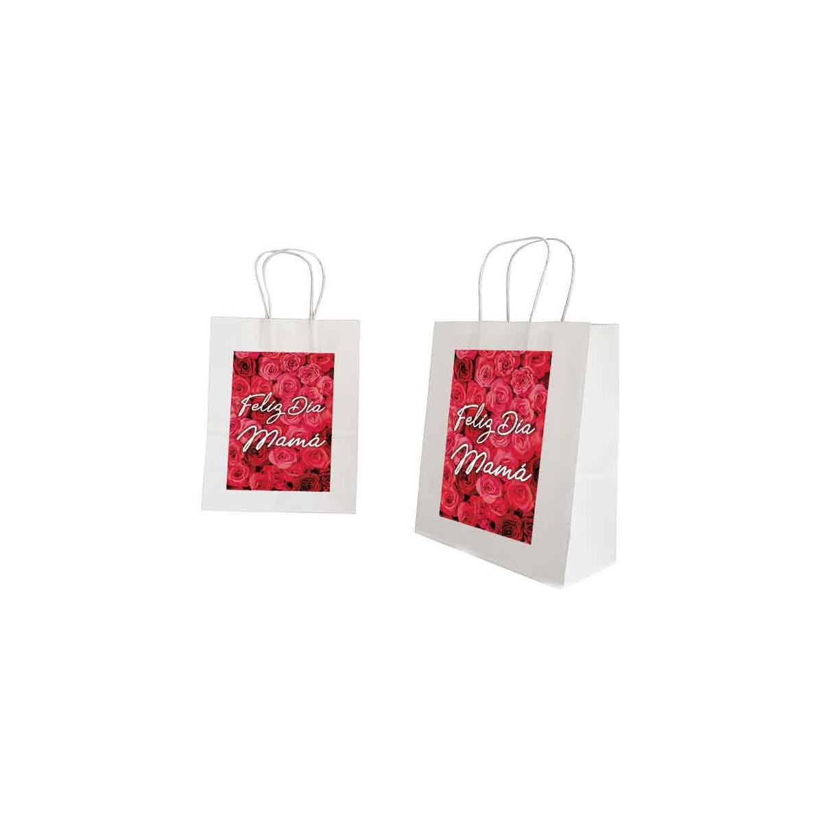 Petit sac blanc bonne fête maman