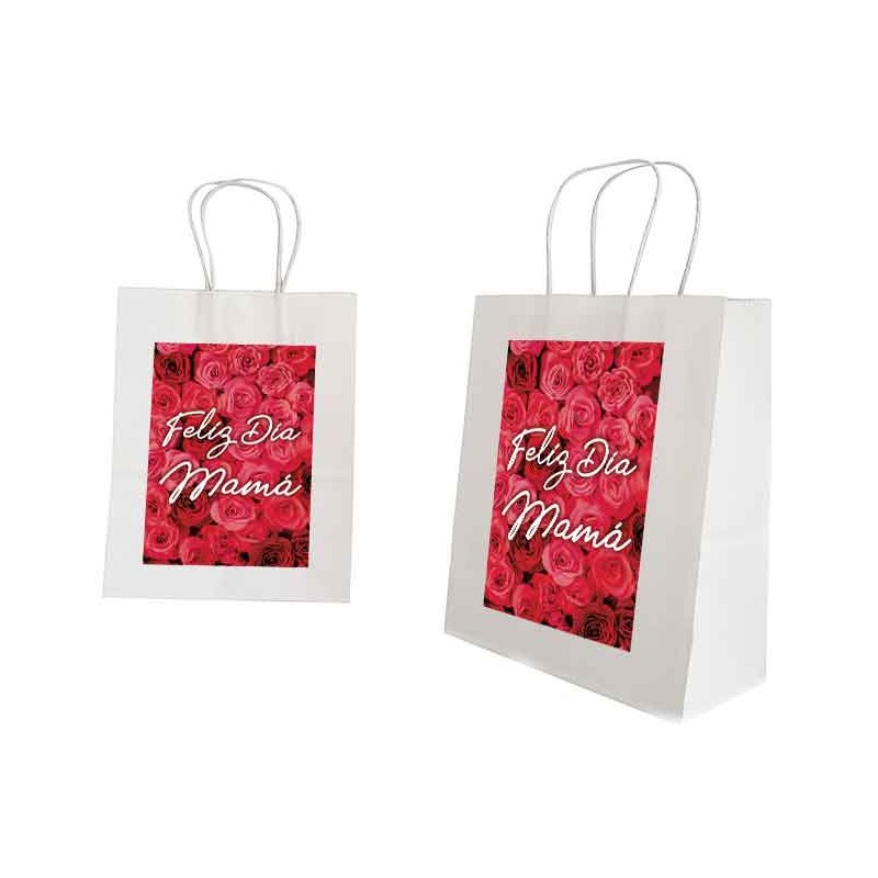 Petit sac blanc bonne fête maman