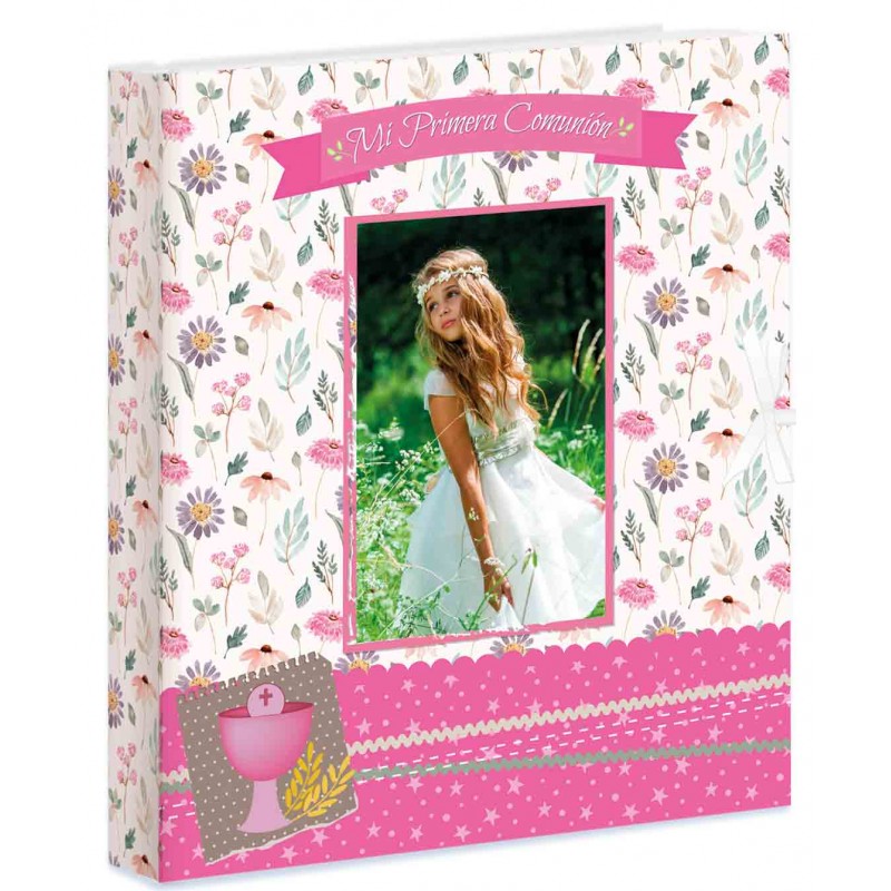 Livre photo communion fleurs fille