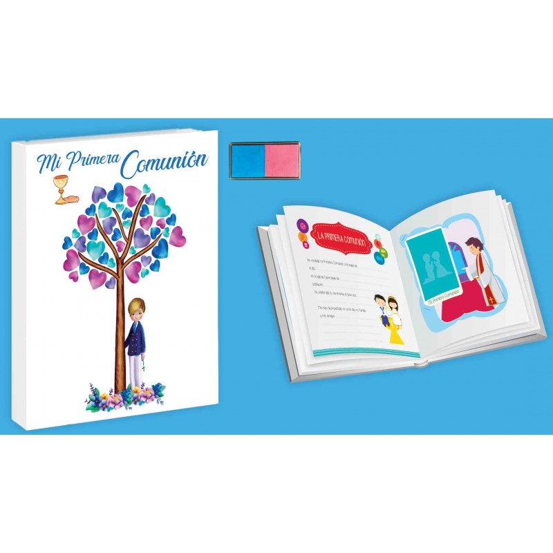 Livre empreintes de communion arbre enfant