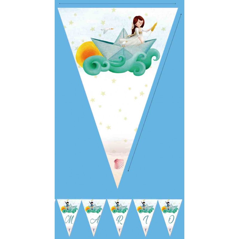 Guirlande de communion fille bateau personnalisable