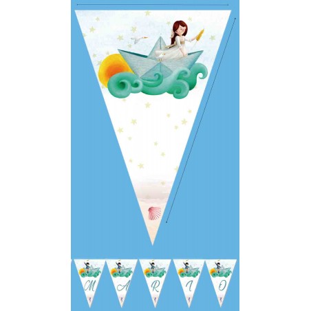 Guirlande de communion fille bateau personnalisable