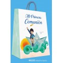 Sac large communion enfant bateau