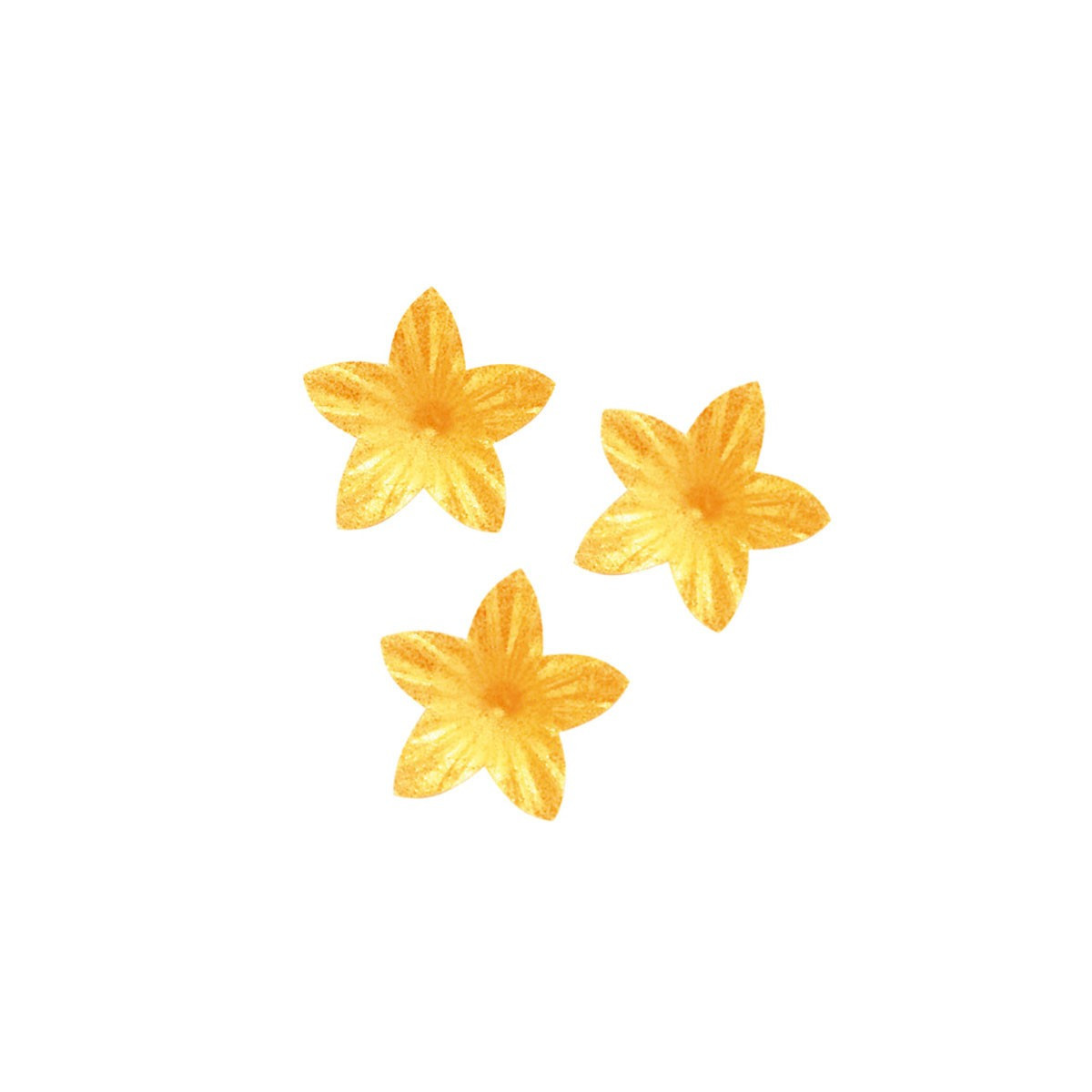Fleurs en pâte comestibles de couleur jaune