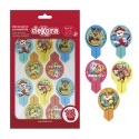 Blister 20 dekorapin gaufrettes Pat'Patrouille 6 5x4cm