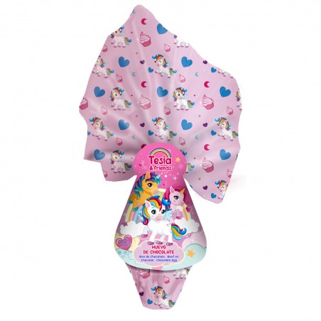 Oeuf De Pâques En Chocolat Aux Surprises Licorne Tesia 120gr