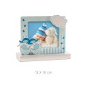 Cadre photo chaussons bleus 13x10cm