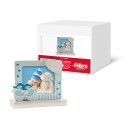 Cadre photo chaussons bleus 13x10cm