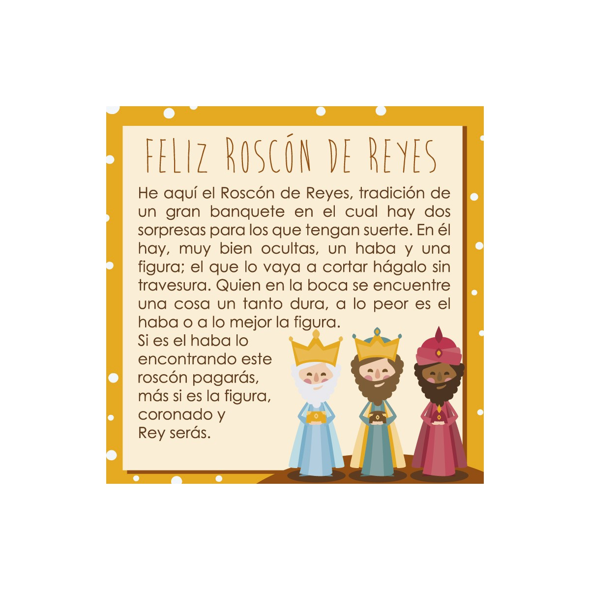 Carte roscon espagnole neuve