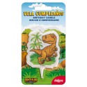 Bougie d'anniversaire dinosaure 2D