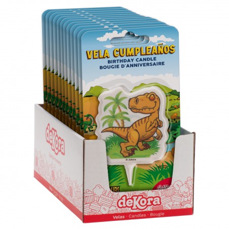 Bougie d'anniversaire dinosaure 2D