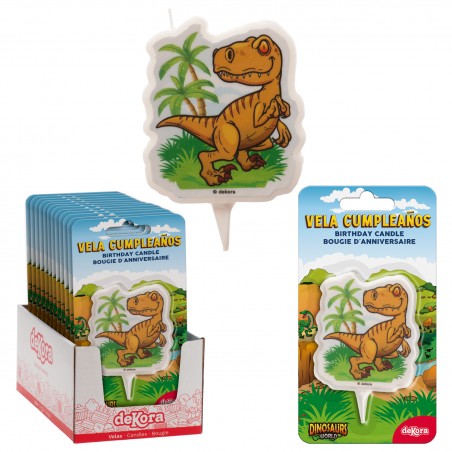 Bougie d'anniversaire dinosaure 2D