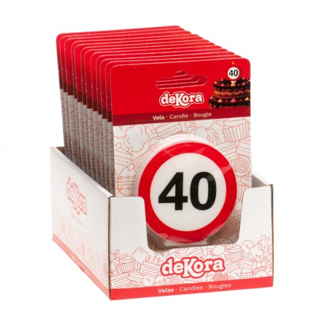 Bougie 40 anniversaire signal interdit