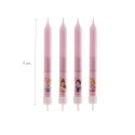 Blister de 8 bougies bâton princesse, 9 cm