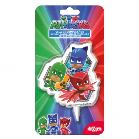 Bougie d'Anniversaire PJ Masks – Idéale pour les Fêtes Enfantines