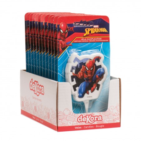 Bougie d'anniversaire Spiderman Décoration idéale pour les fêtes d'enfants