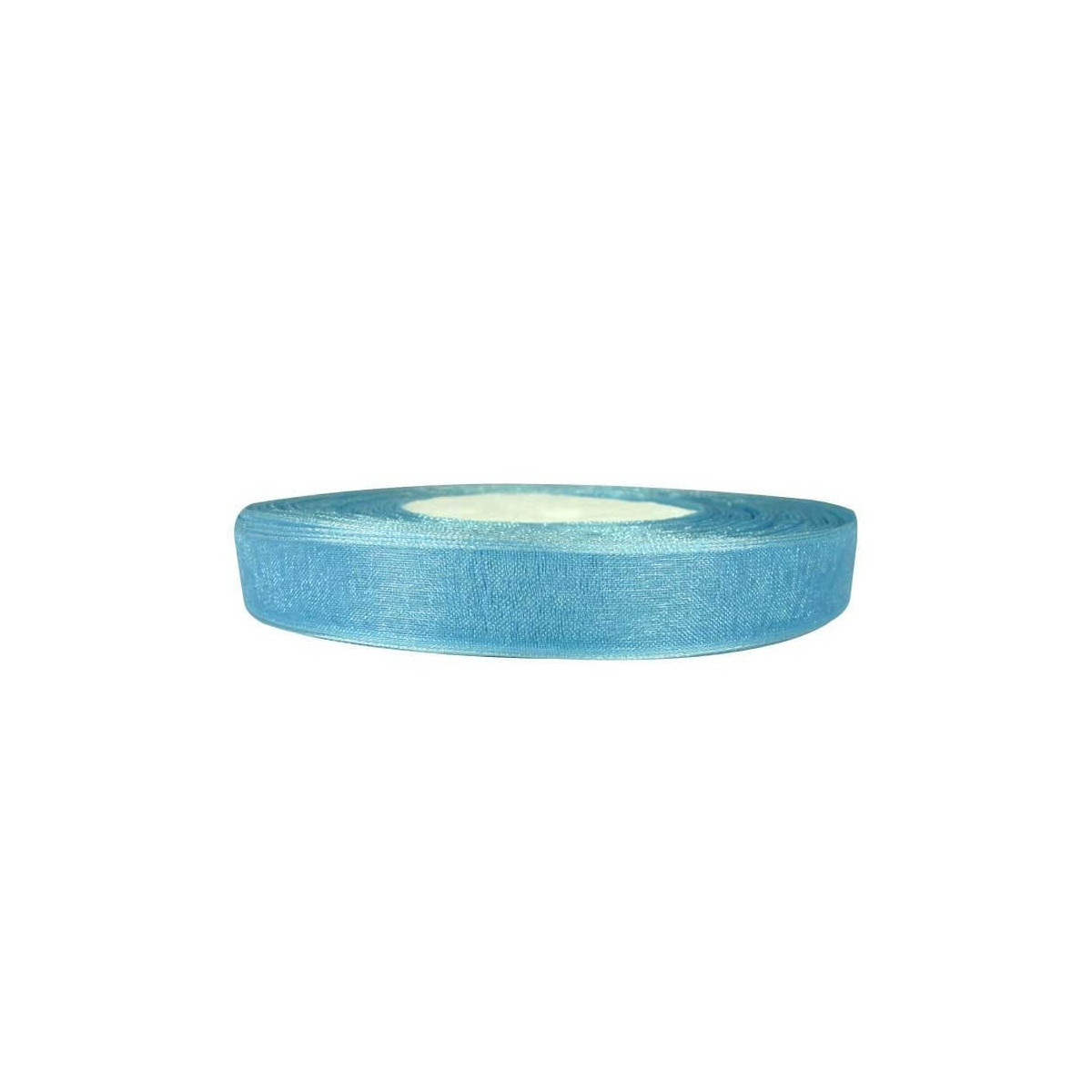 Rouleau de ruban en organza ciel