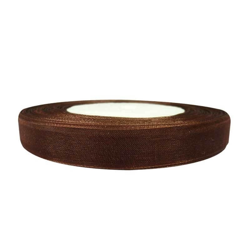 Ruban en organza marron