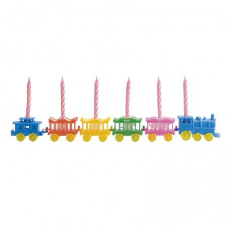 Train Coloré Avec Des Bougies