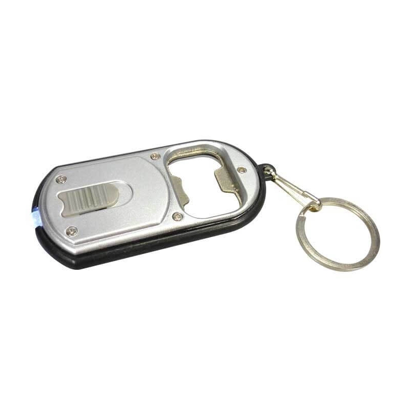 Porte-clés décapsuleur lampe de poche