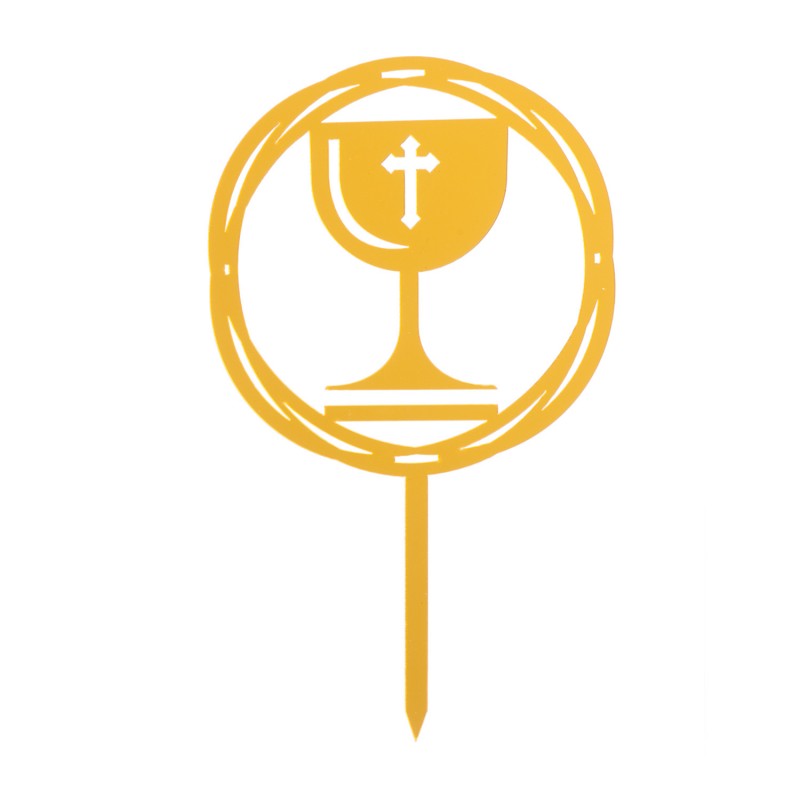 Cake topper calice communion 16,5x9,9cm