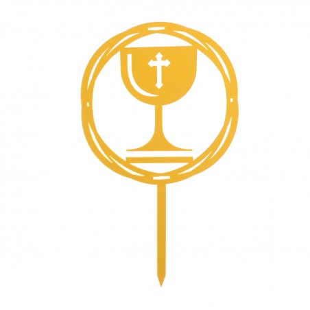 Cake topper calice communion 16,5x9,9cm