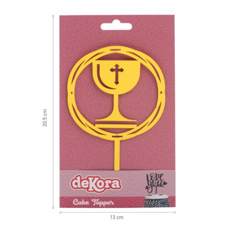 Cake topper calice communion 16,5x9,9cm