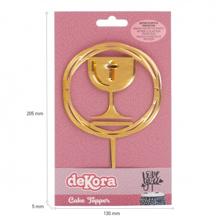 Cake topper calice communion 16,5x9,9cm