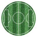 Disque Comestible sans sucre pour Gâteaux avec Design de Terrain de Football