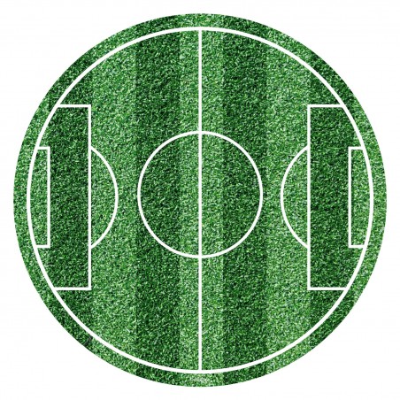 Disque Comestible sans sucre pour Gâteaux avec Design de Terrain de Football