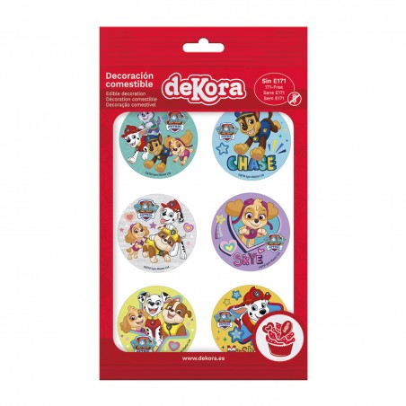 Mix Disques Comestibles Patte Patrouille Zéro 6u ø5,8cm