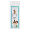 Marque-page de première communion avec porte-clés enfant première communion dans un sachet transparent