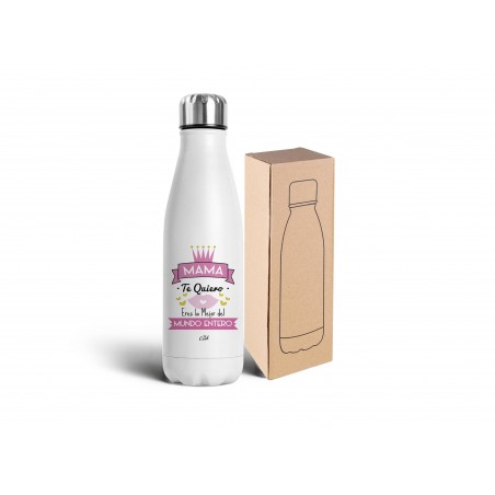 Bouteille En Acier Inoxydable De 750 Ml Maman Je T'aime...