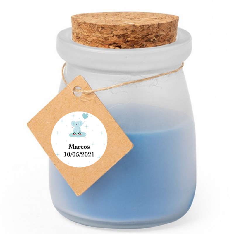 Bougie De Baptême Aromatique Personnalisée Garçon Bougie De Baptême Aromatique Personnalisée Garçon