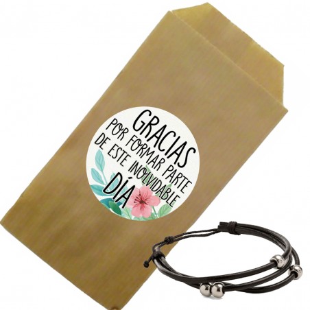 Bracelet Homme Dans Enveloppe Kraft Avec Dédicace