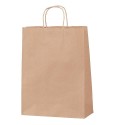 Grand sac en papier kraft marron avec anse bouclée