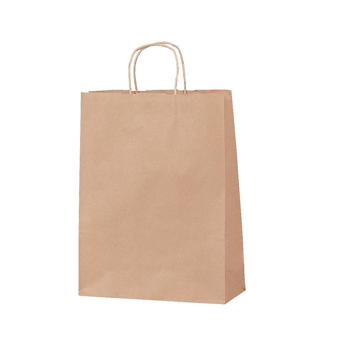 Grand sac en papier kraft marron avec anse bouclée