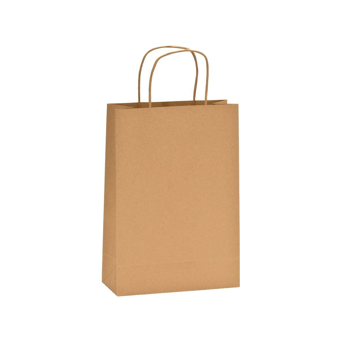 Sac en papier kraft avec poignées torsadées