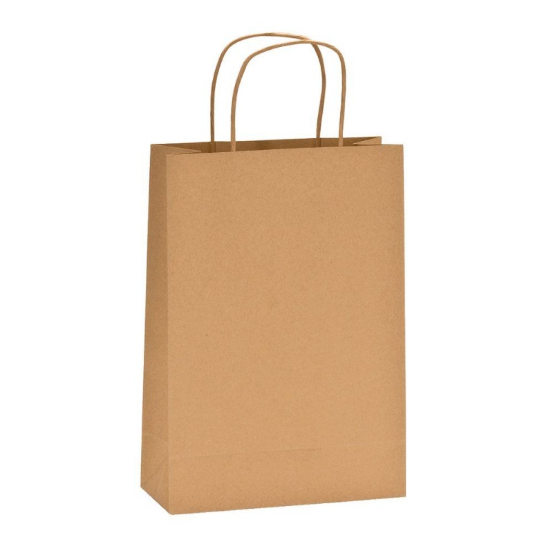 Sac en papier kraft avec poignées torsadées