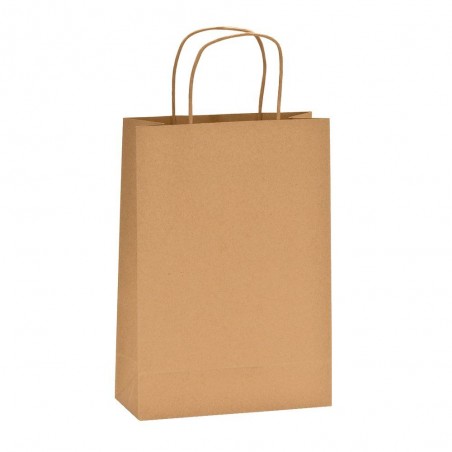 Sac en papier kraft avec poignées torsadées
