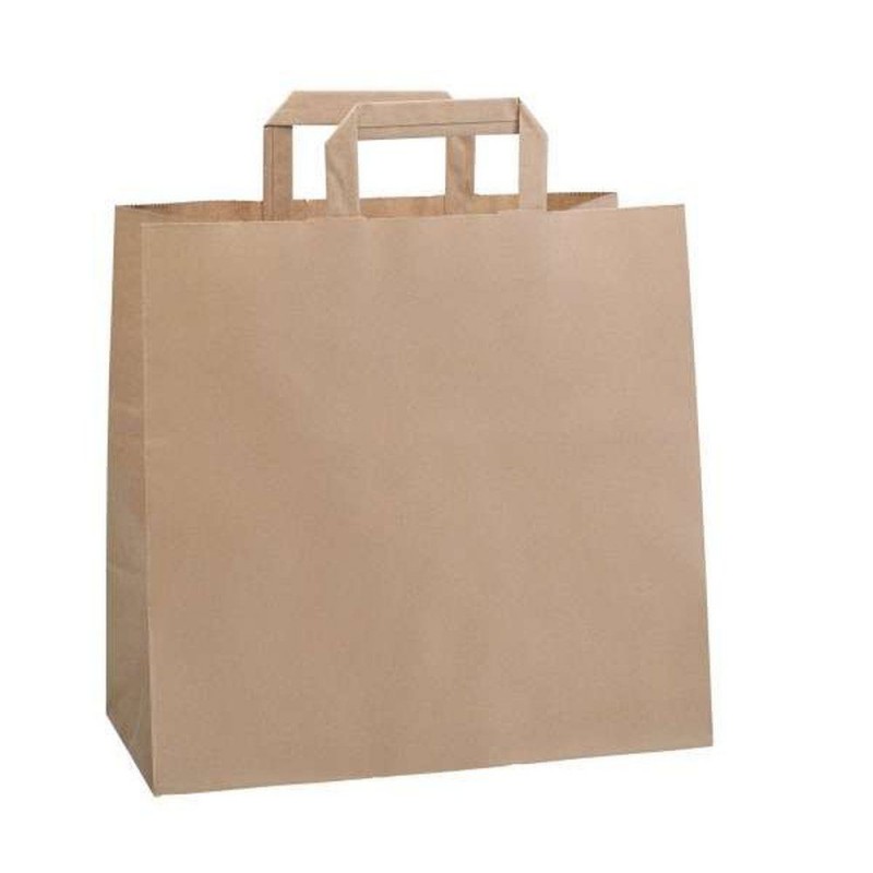Sac kraft poignée plate