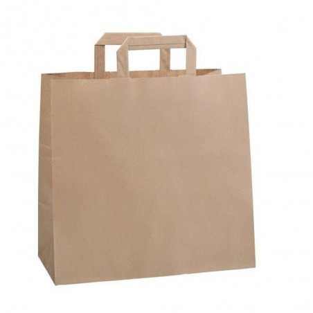 Sac kraft poignée plate